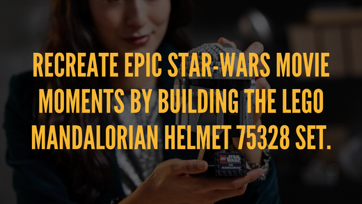 Recreate epic Star-Wars movie moments by building the LEGO® Mandalorian Helmet 75328 Set.