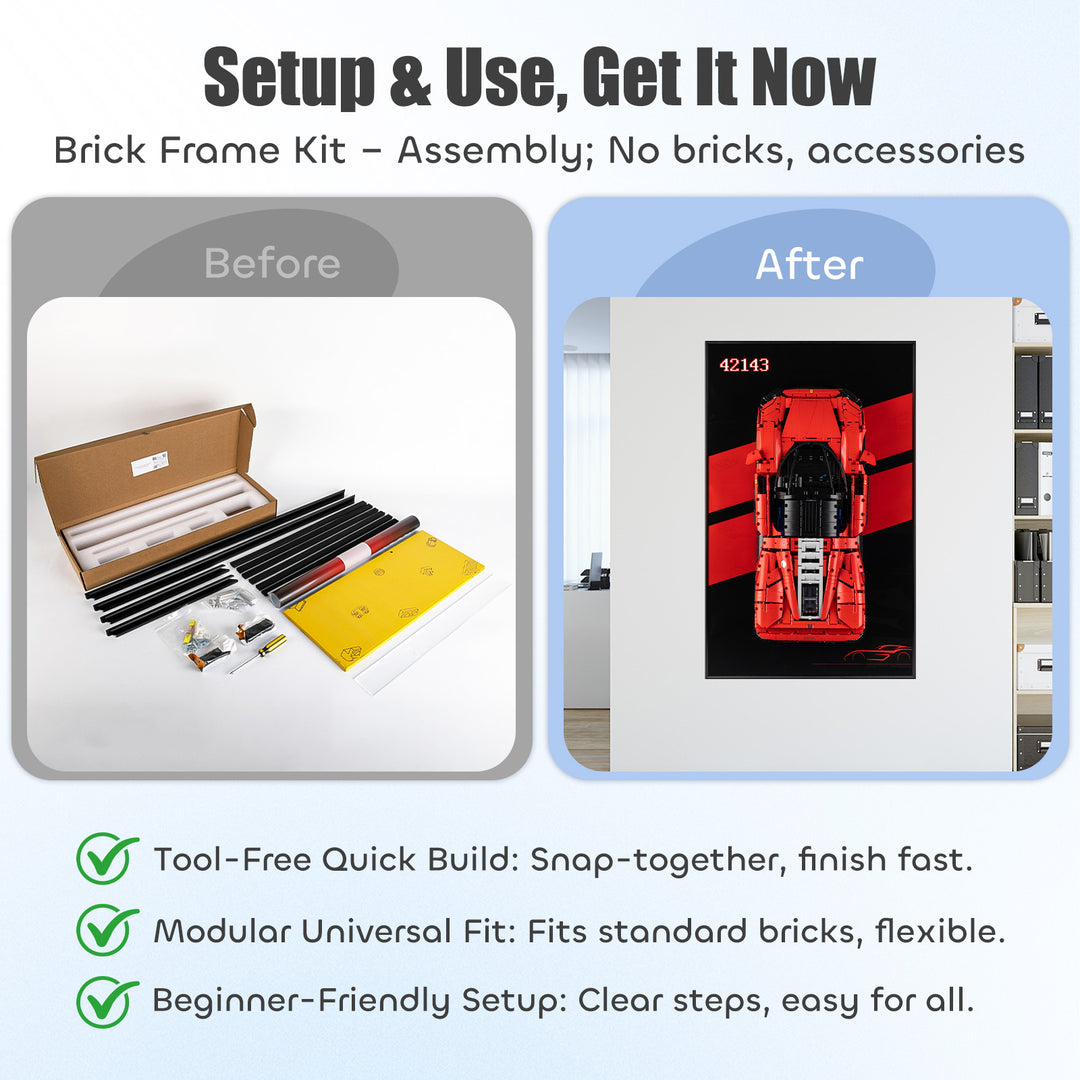 Display Wall-Mount for LEGO Ferrari Daytona SP3 42143