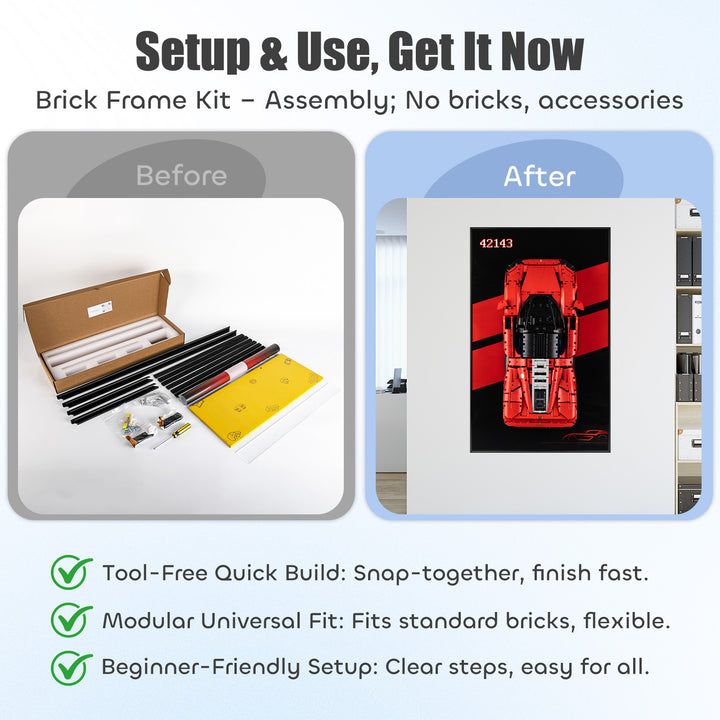 Display Wall-Mount for LEGO Ferrari Daytona SP3 42143