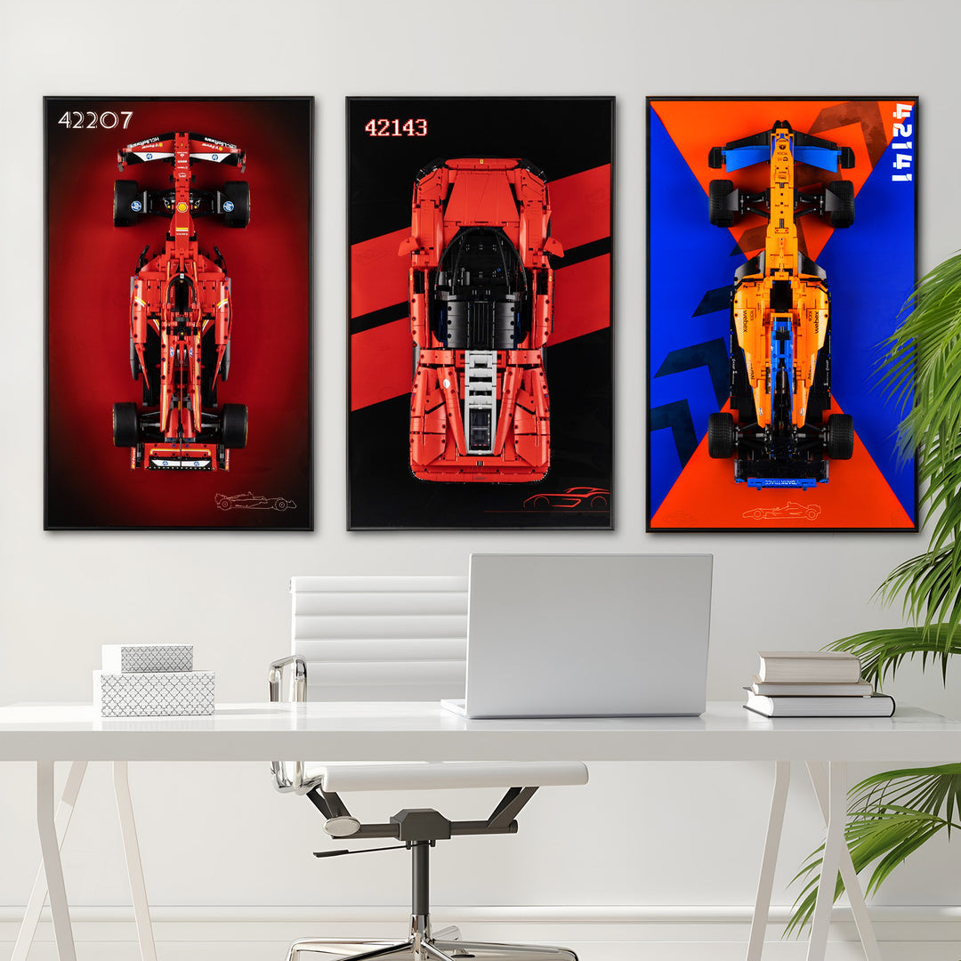 Display Wall-Mount for LEGO Ferrari Daytona SP3 42143