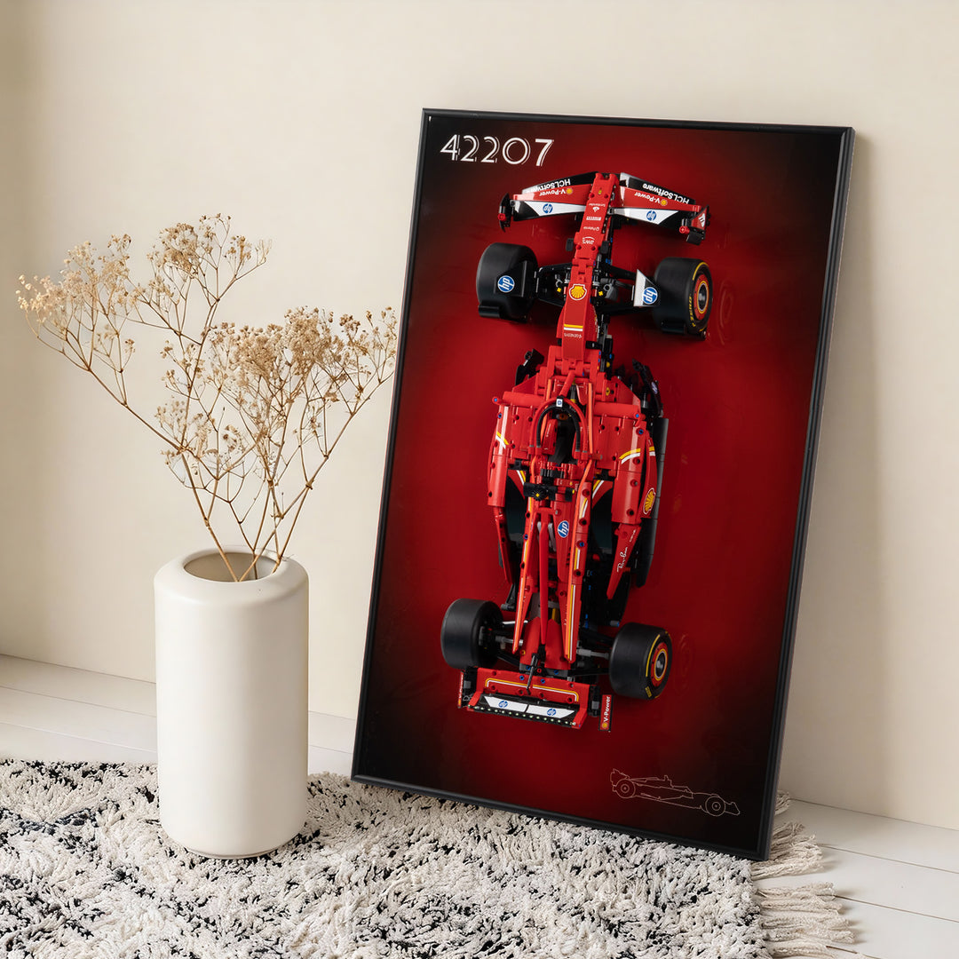 Display Wall-Mount for LEGO Ferrari SF-24 F1 Car 42207