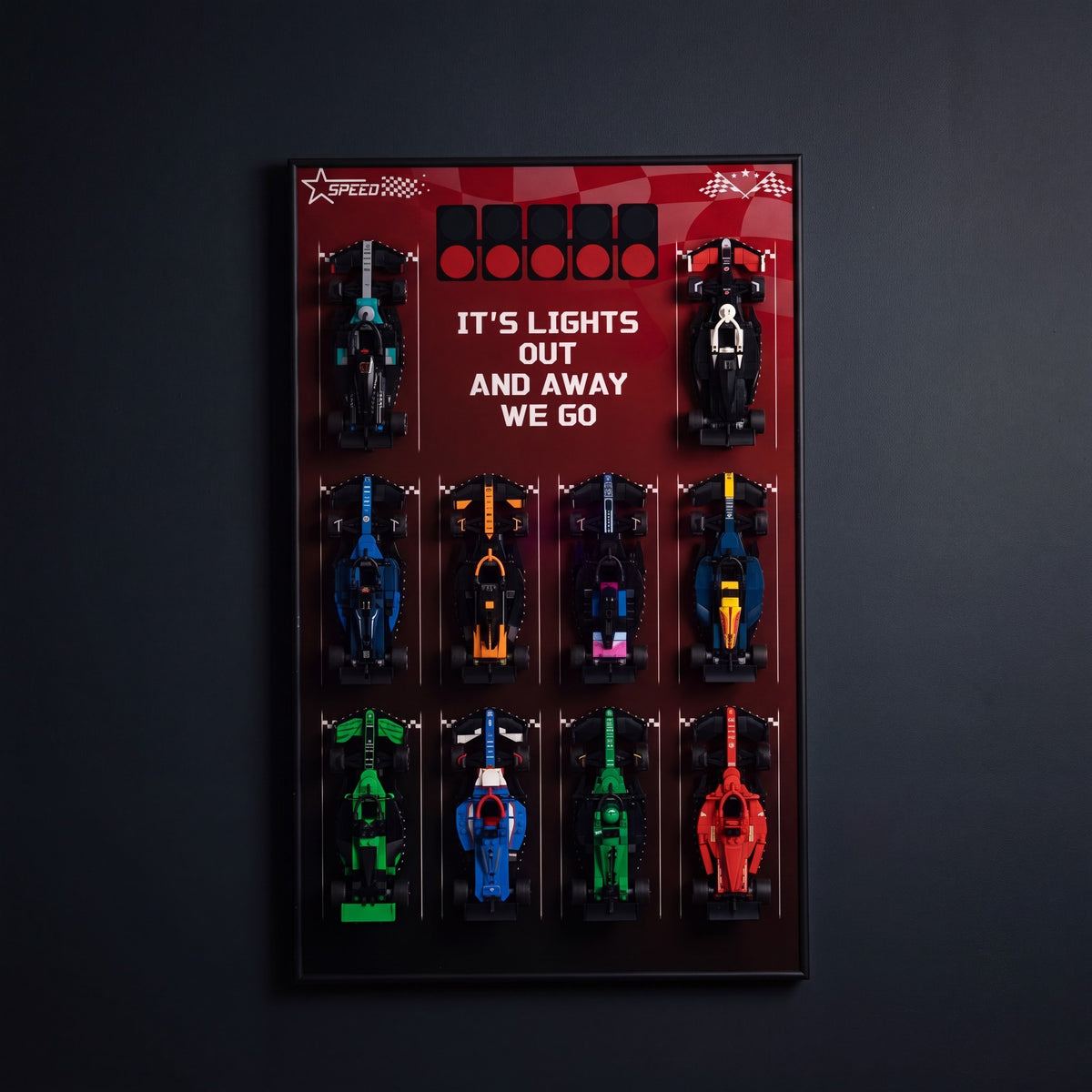 LEGO Speed Champions F1 grid wall mount - hero