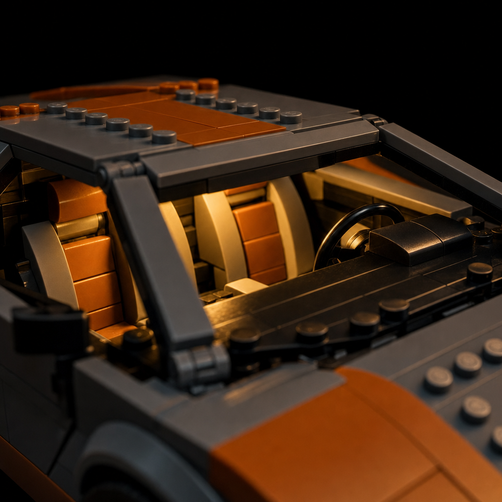 Interior glow — warm LED light in the cockpit