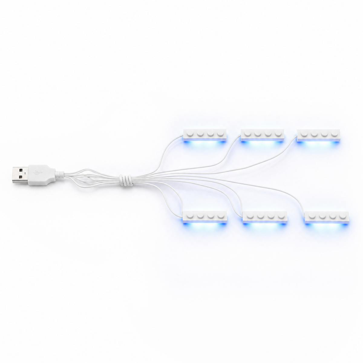 Blue 6 in 1 USB LED Light Kit