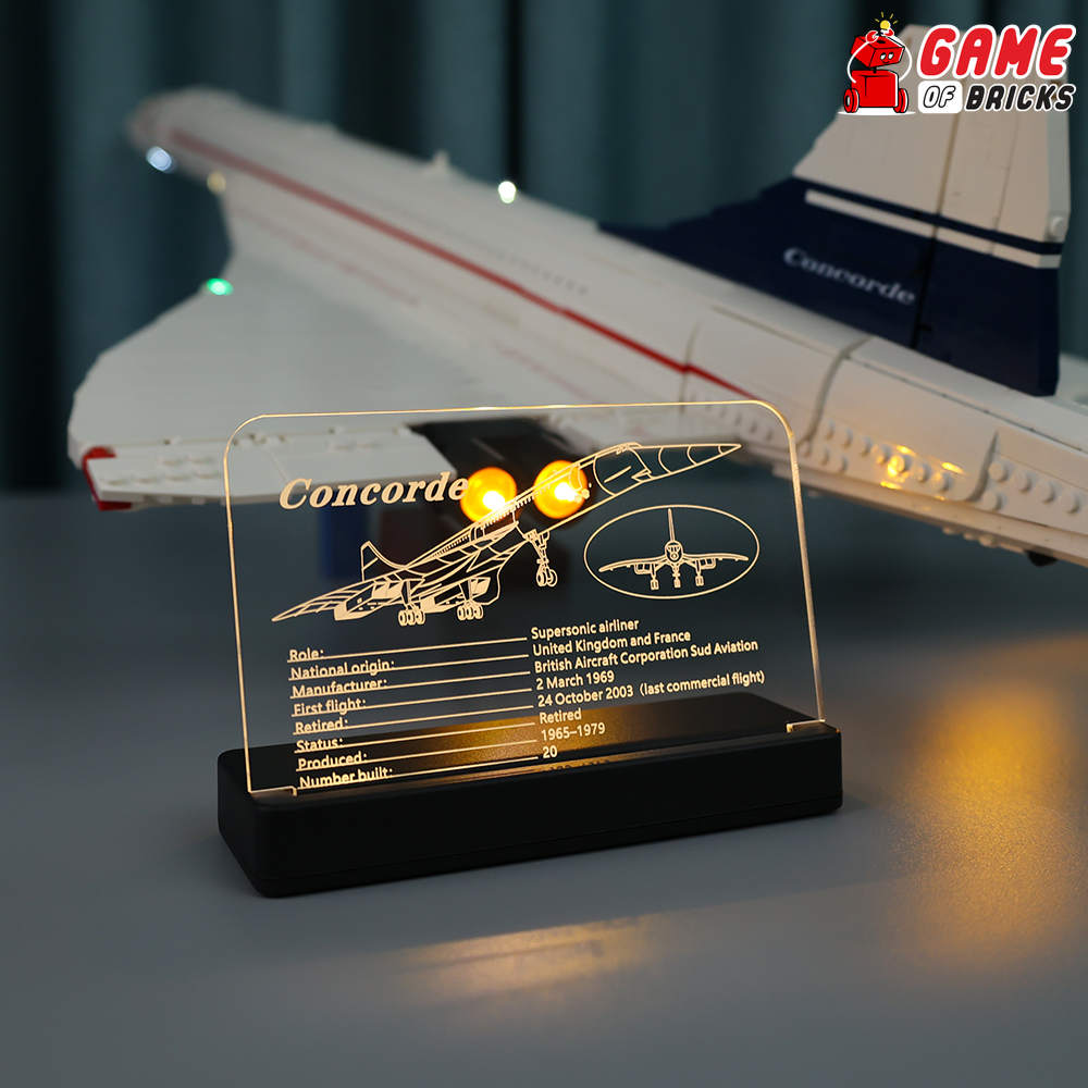 Plaque signalétique LED pour Concorde 10318