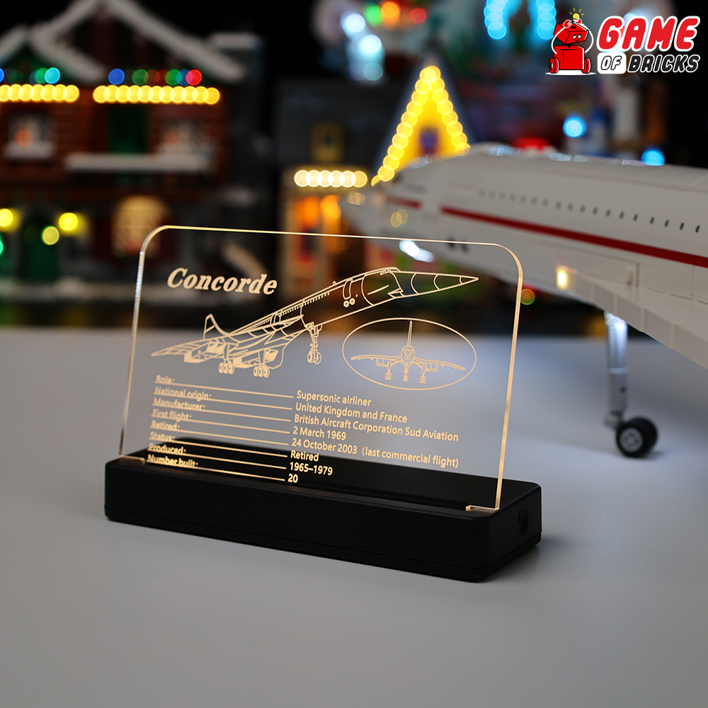 Plaque signalétique LED pour Concorde 10318
