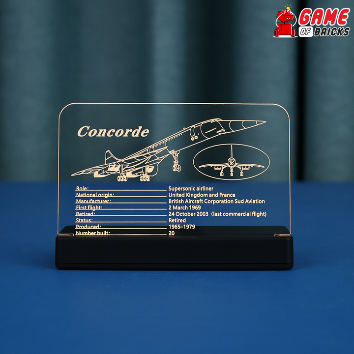 Plaque signalétique LED pour Concorde 10318