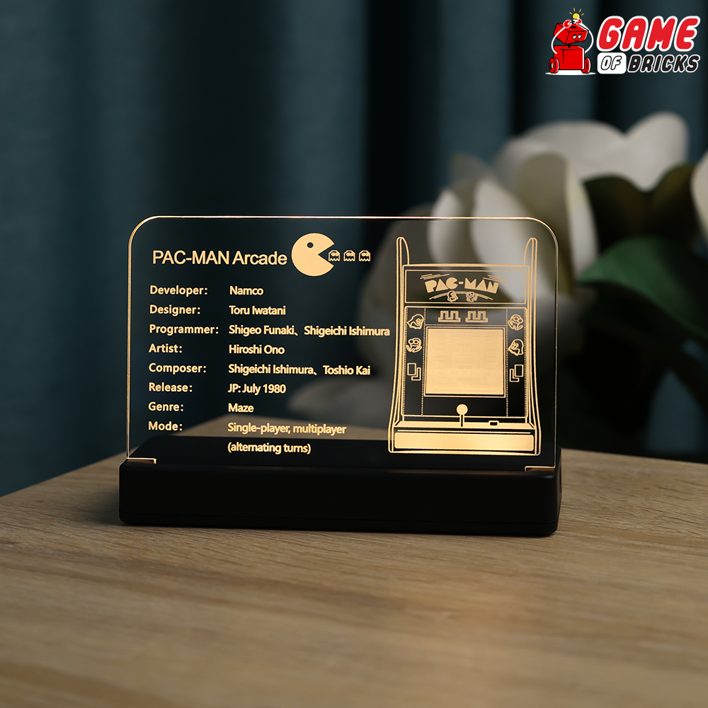 LED Nameplate for LEGO PAC-MAN Arcade 10323