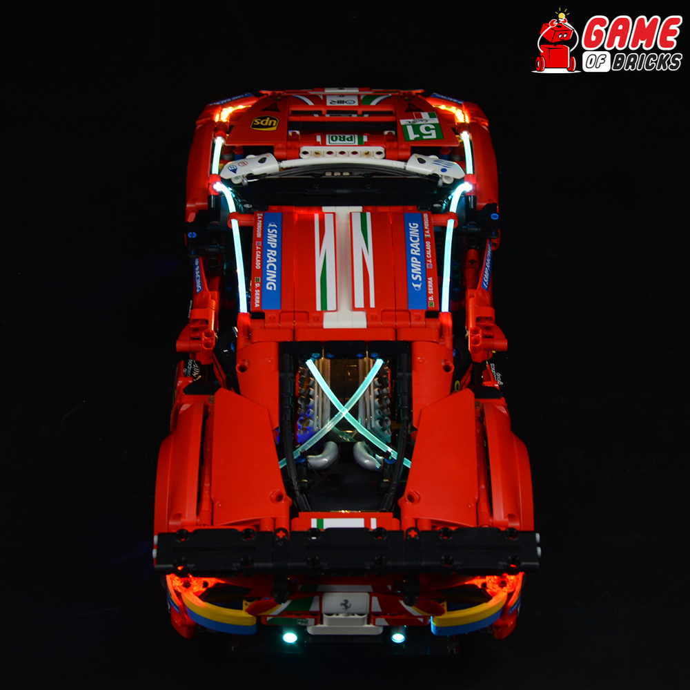 LEGO Ferrari 488 GTE “AF Corse #51” 42125 Light Kit